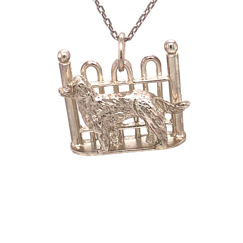 Ladies sterling Charity the dog charm.