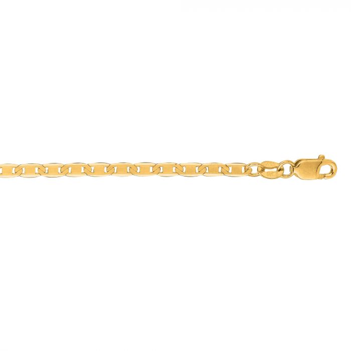 Yellow 14 Karat Marine Bracelet Length 7