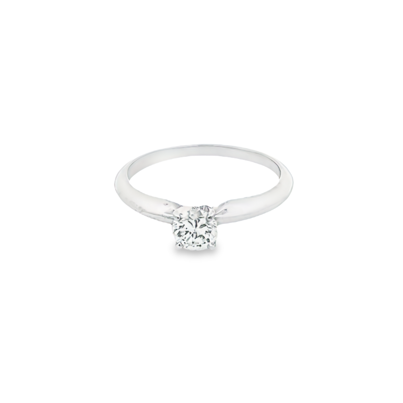 14 Karat white gold engagement ring with one 0.40ct Round Brilliant J VVS2 Diamond