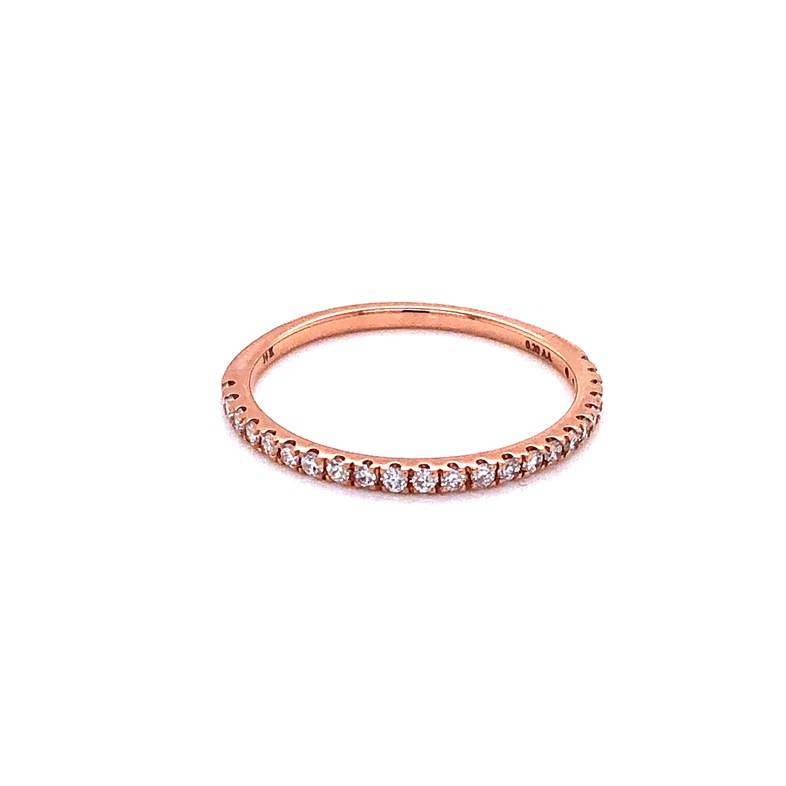 14 Karat rose gold wedding band With 23=0.20Tw Round Brilliant G VS Diamonds