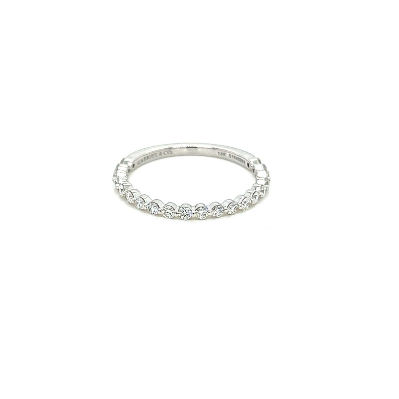 White 14 Karat Anniversary Ring With 20=0.37Tw Round Brilliant G/H Si Diamonds