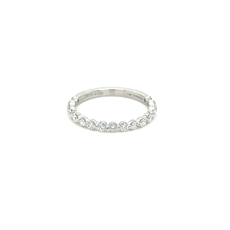 14 Karat white gold anniversary ring with 17=0.49 total weight round brilliant G VS Diamonds
