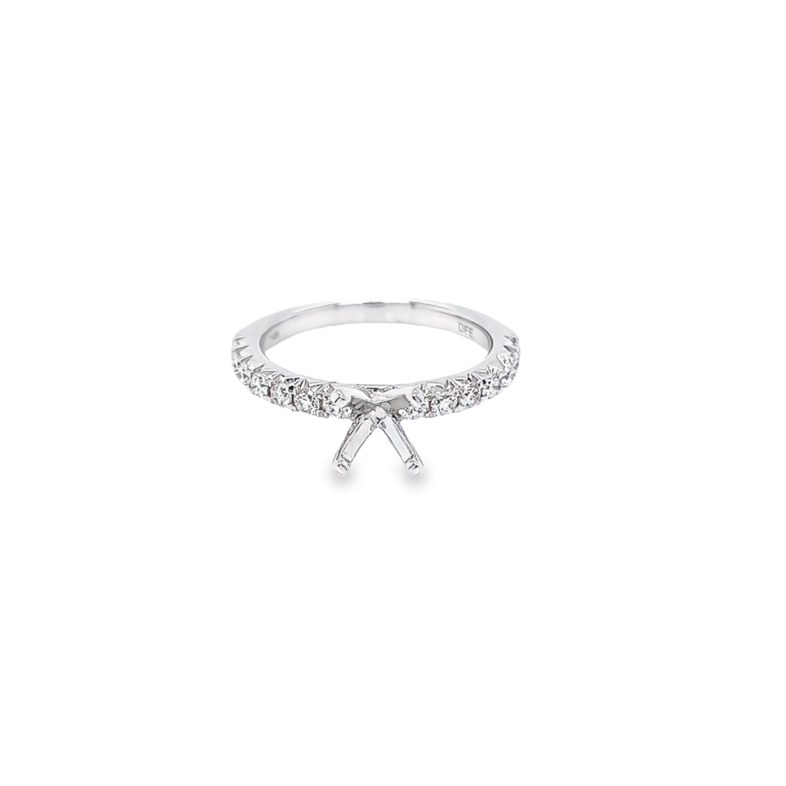 14 Karat white gold Ring 14=0.50tw Round Brilliant G VS Diamonds