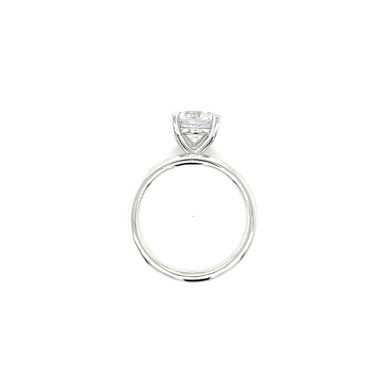 White 14 Karat Solitaire semi mount engagement Ring Size 6.5