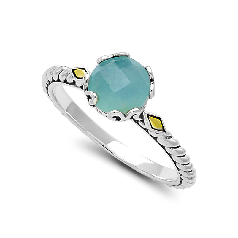 SSL/18K Aquamarine Glow Ring