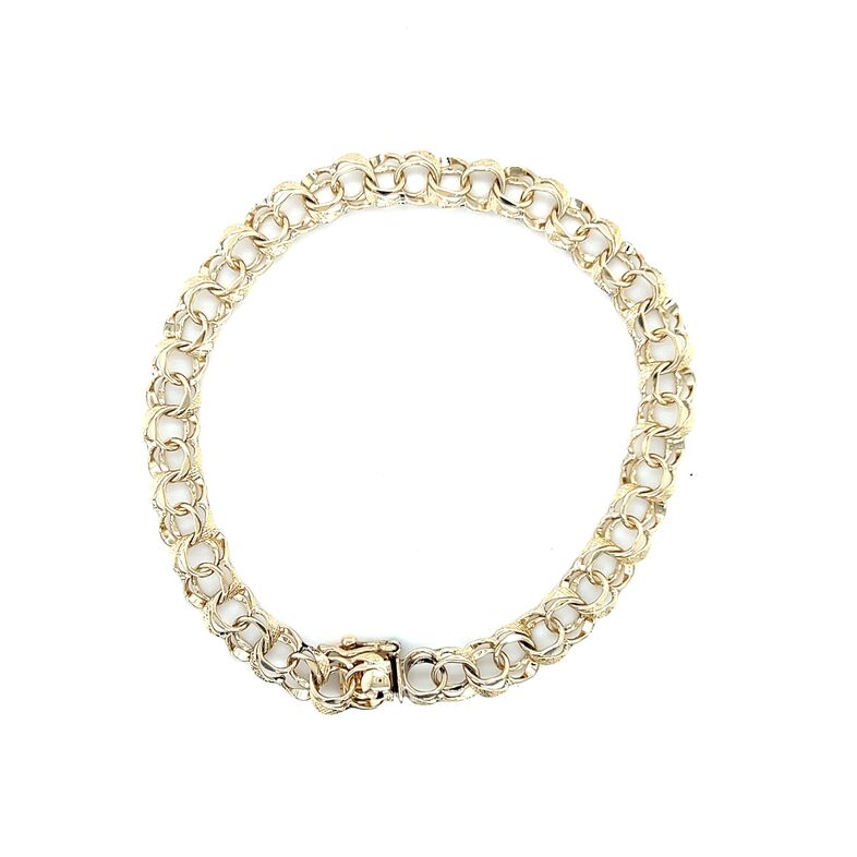 14 Karat yellow gold Fancy Link Bracelet Length 7.5