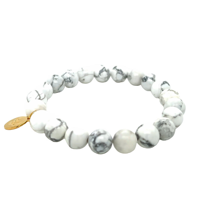 8mm howlite bead bracelet for charity Sophie and Madigans Playground