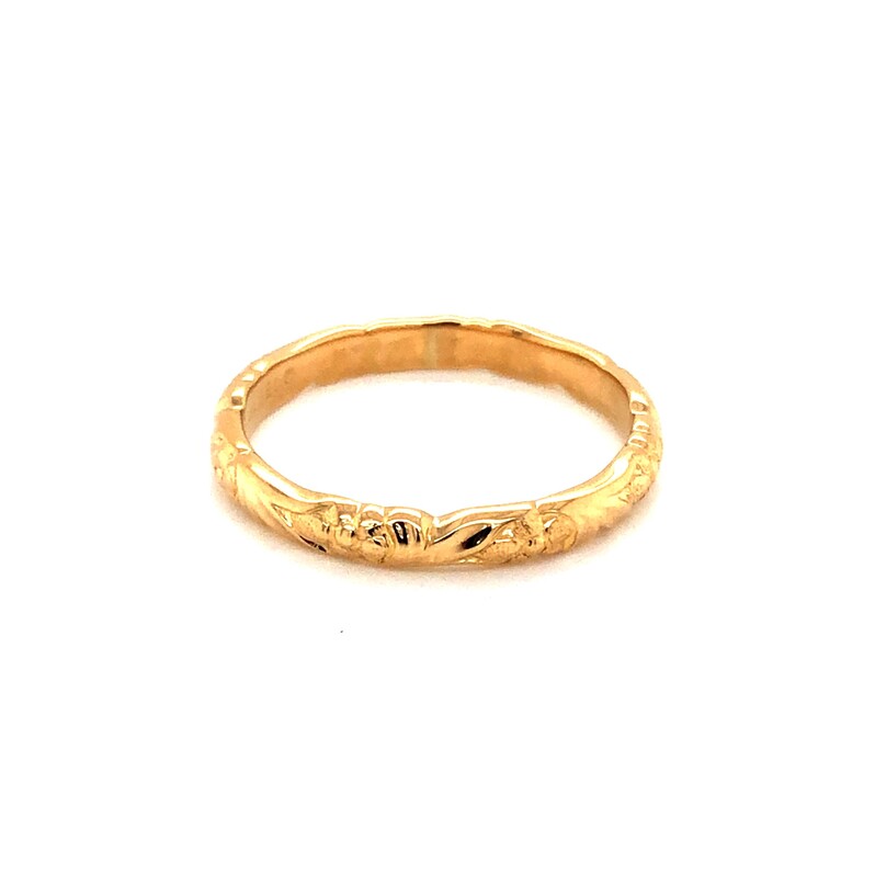Yellow 18 Karat Wedding Band  Size 6.5