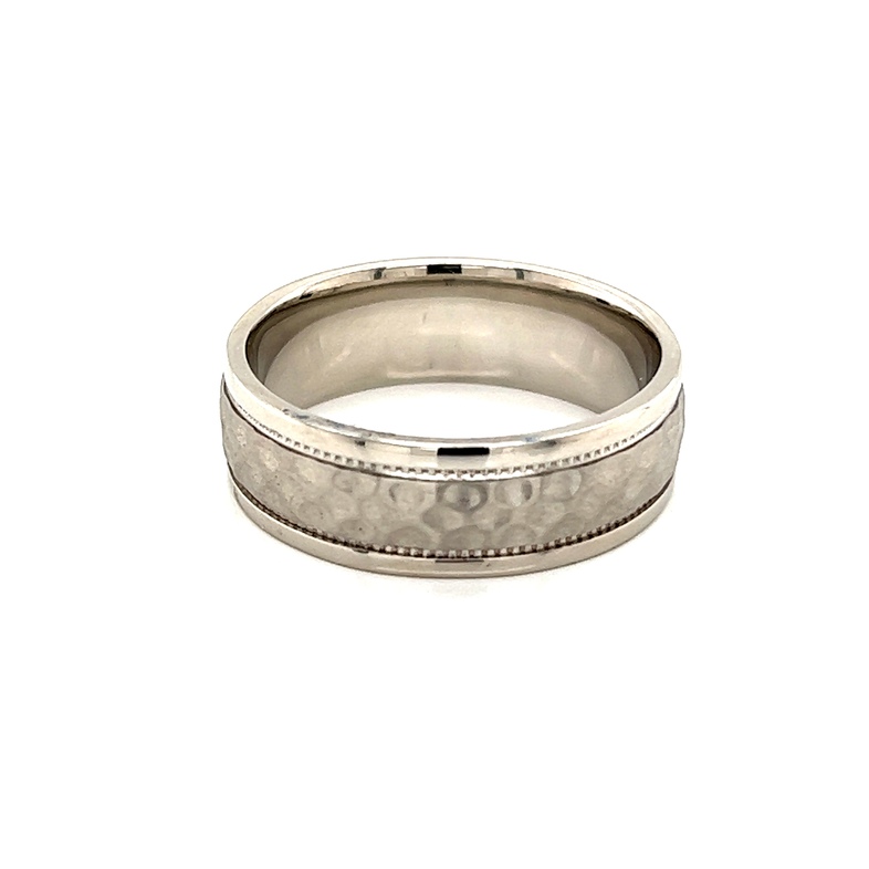 Platinum Ring Size 10  MM Width: 7  dwt: 9.41