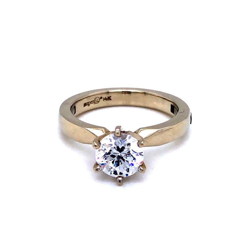 14 Karat white gold Solitaire Remount -  Superfit shank