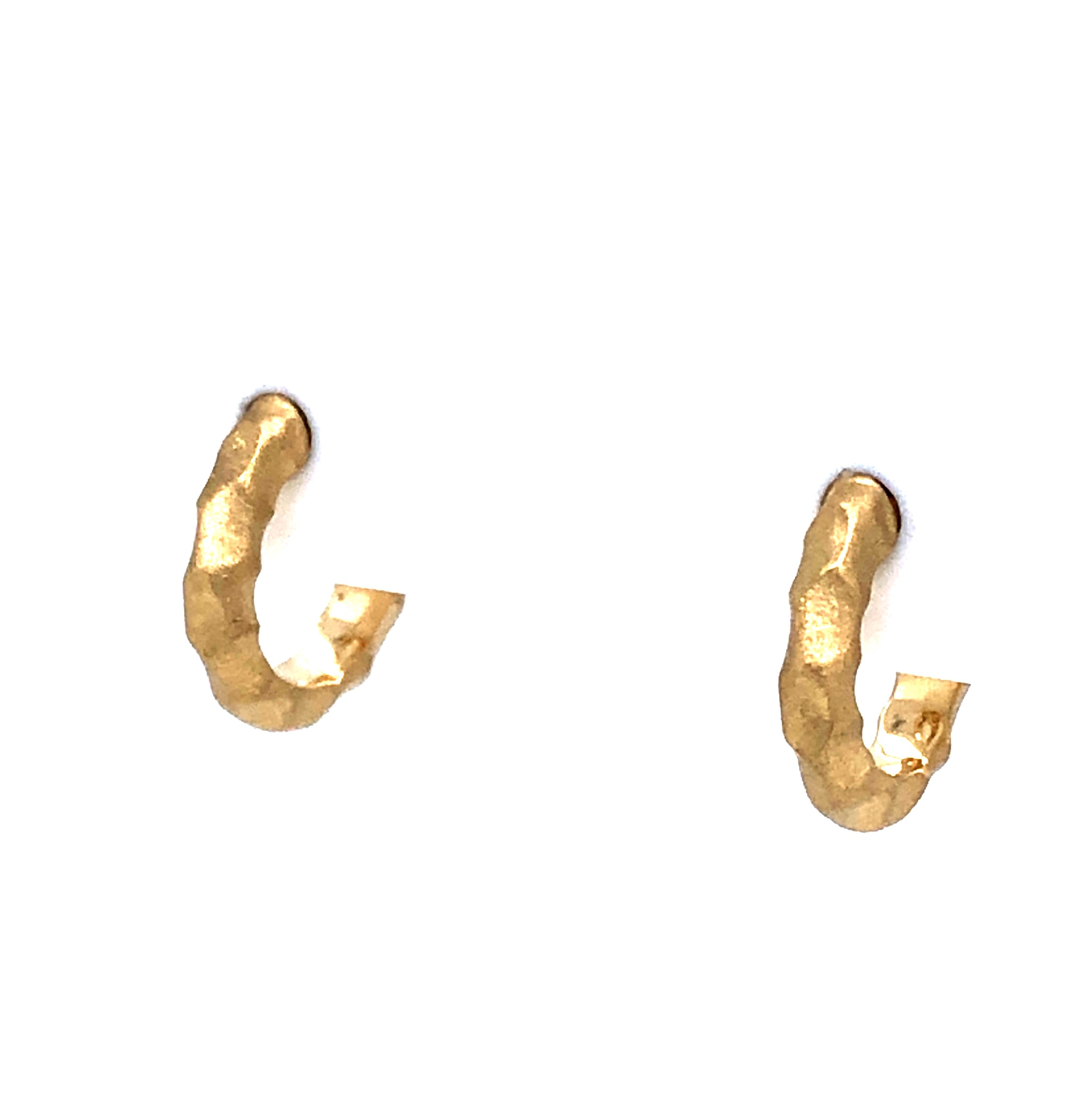 14 Karat Yellow Gold Small open Hoops