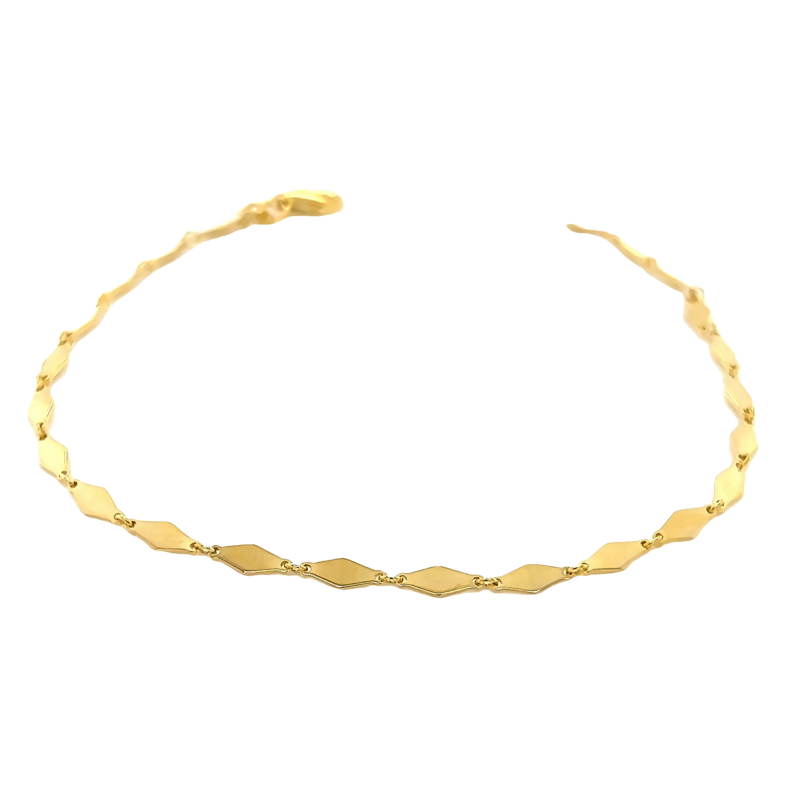 Yellow 14 Karat Mirror Link Bracelet