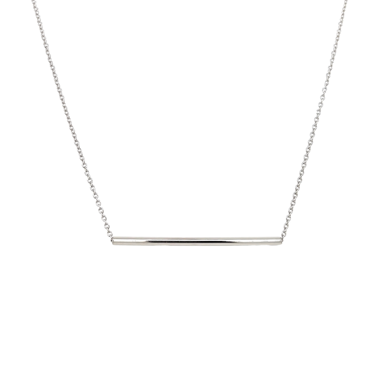 Sterling Bar Necklace Length 18"