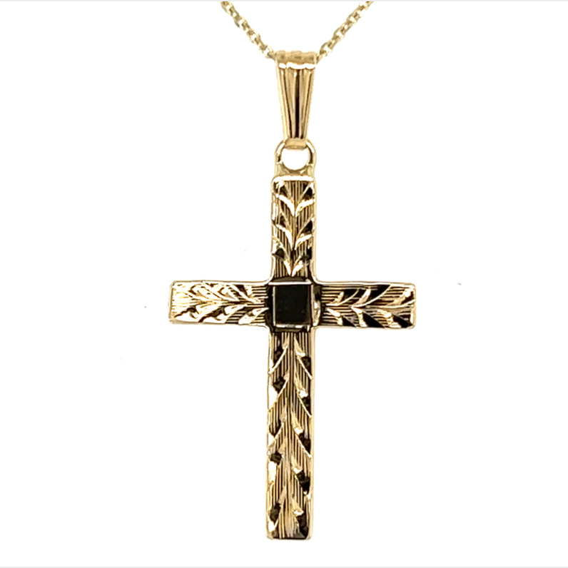 Yellow 14 Karat Cross
