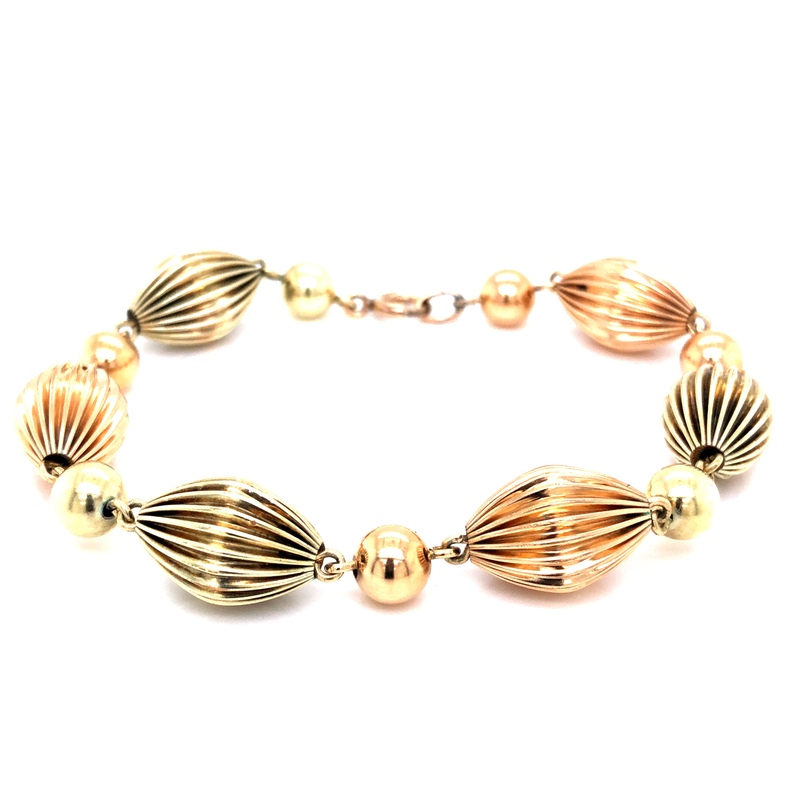 Rose/Green Gold 14 Karat Bracelet  dwt: 5.62