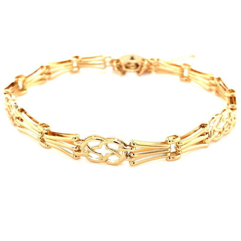 Yellow 14 Karat Gate Bracelet Length 7