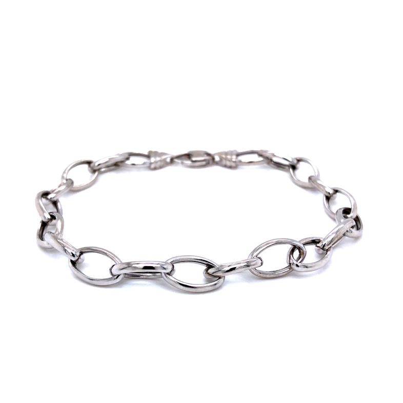 White 14 Karat Bracelet Length 7.5