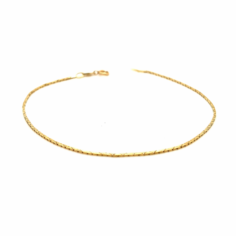 Yellow 14 Karat Bracelet Length 8