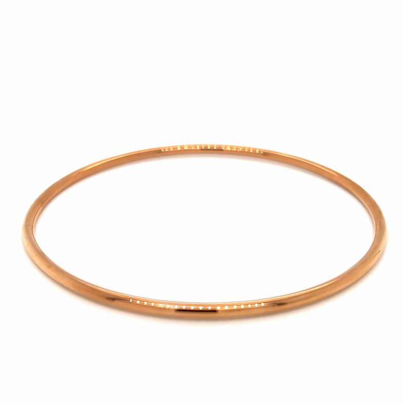 Rose 14 Karat Round Tube Bangle