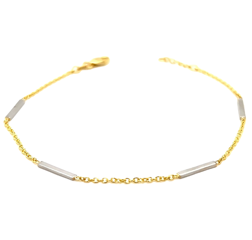 14k Four Bars Bracelet 7.5"