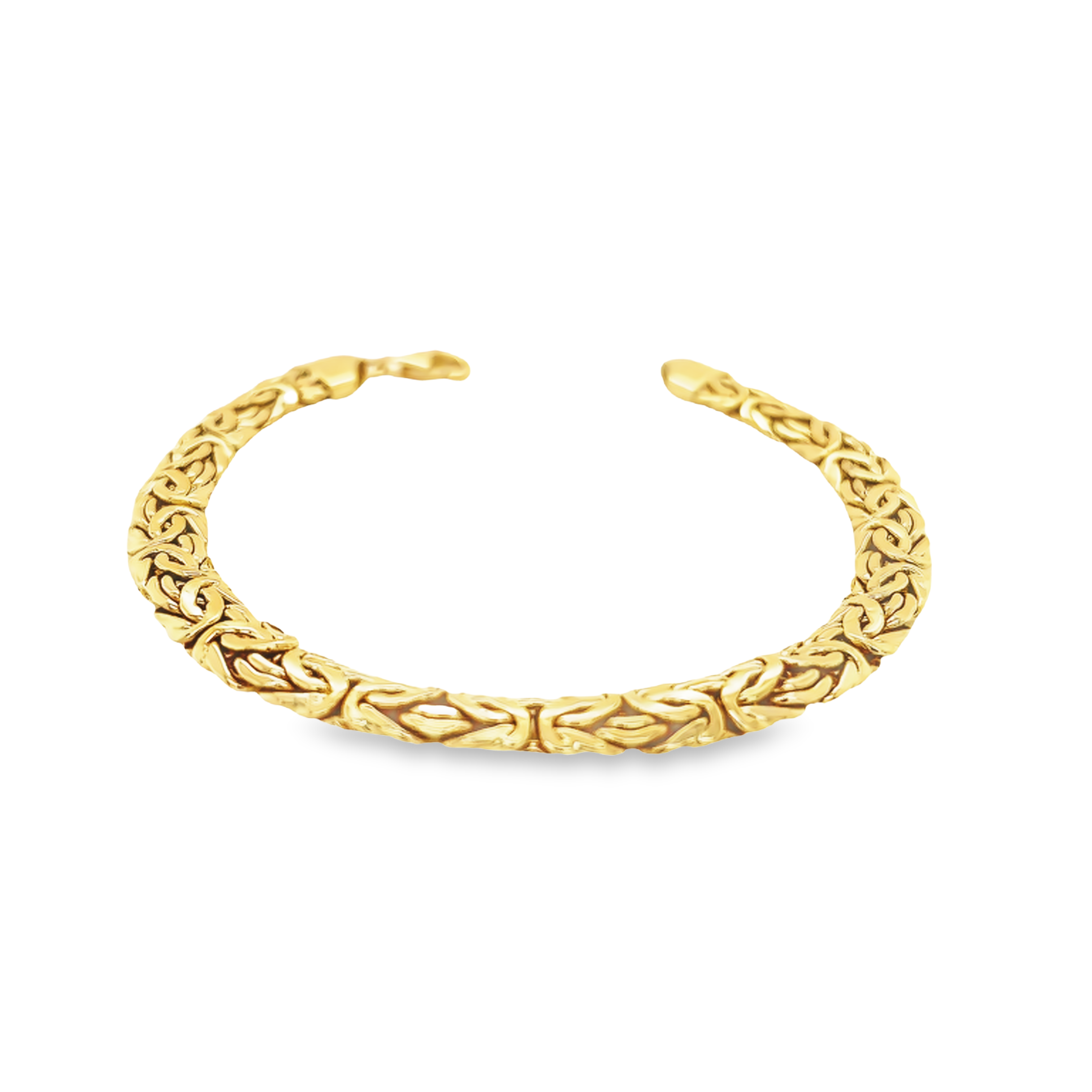 Yellow 14 Karat Byzantine Bracelet Length 7
