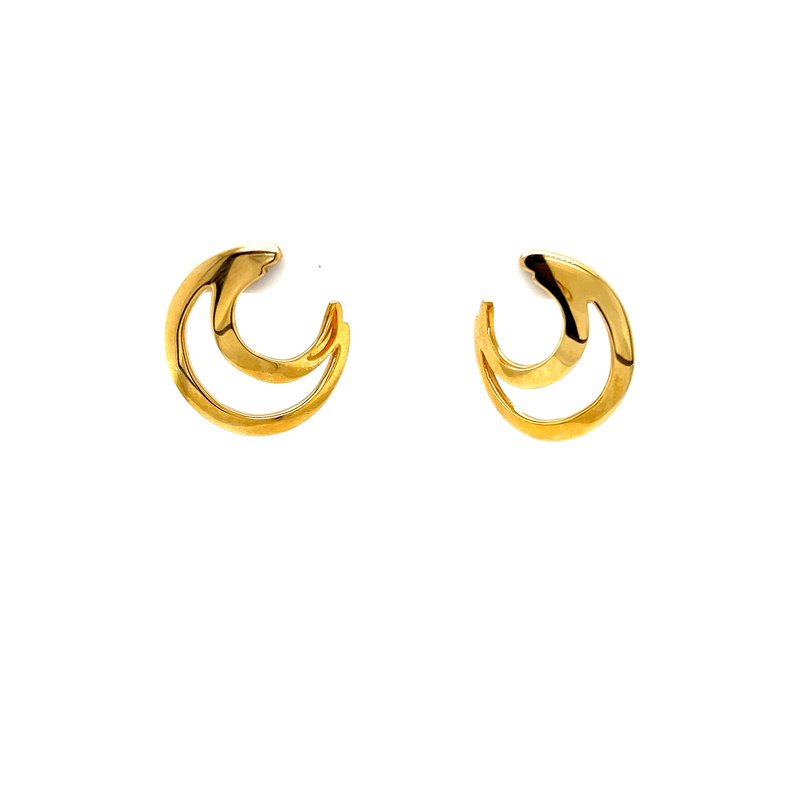 Lady s Yellow 14 Karat Earrings  dwt: 5.55