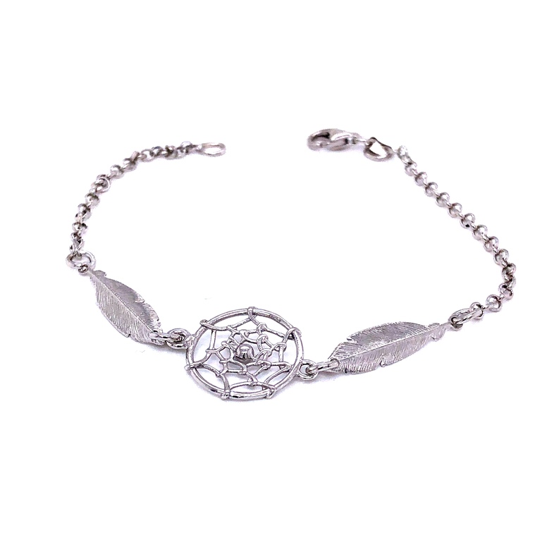 Sterling Silver Dream Catcher Bracelet