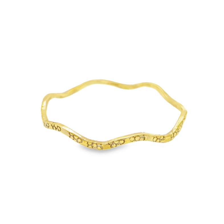 Ladies vermeil wavy bangle.