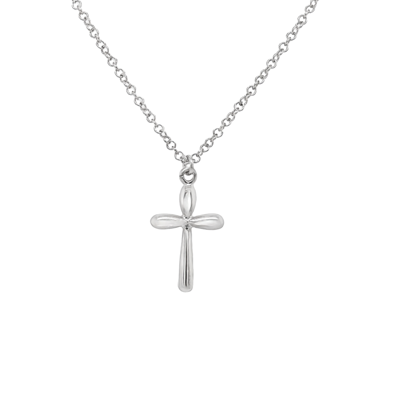 Sterling Cross Pendant Length 17