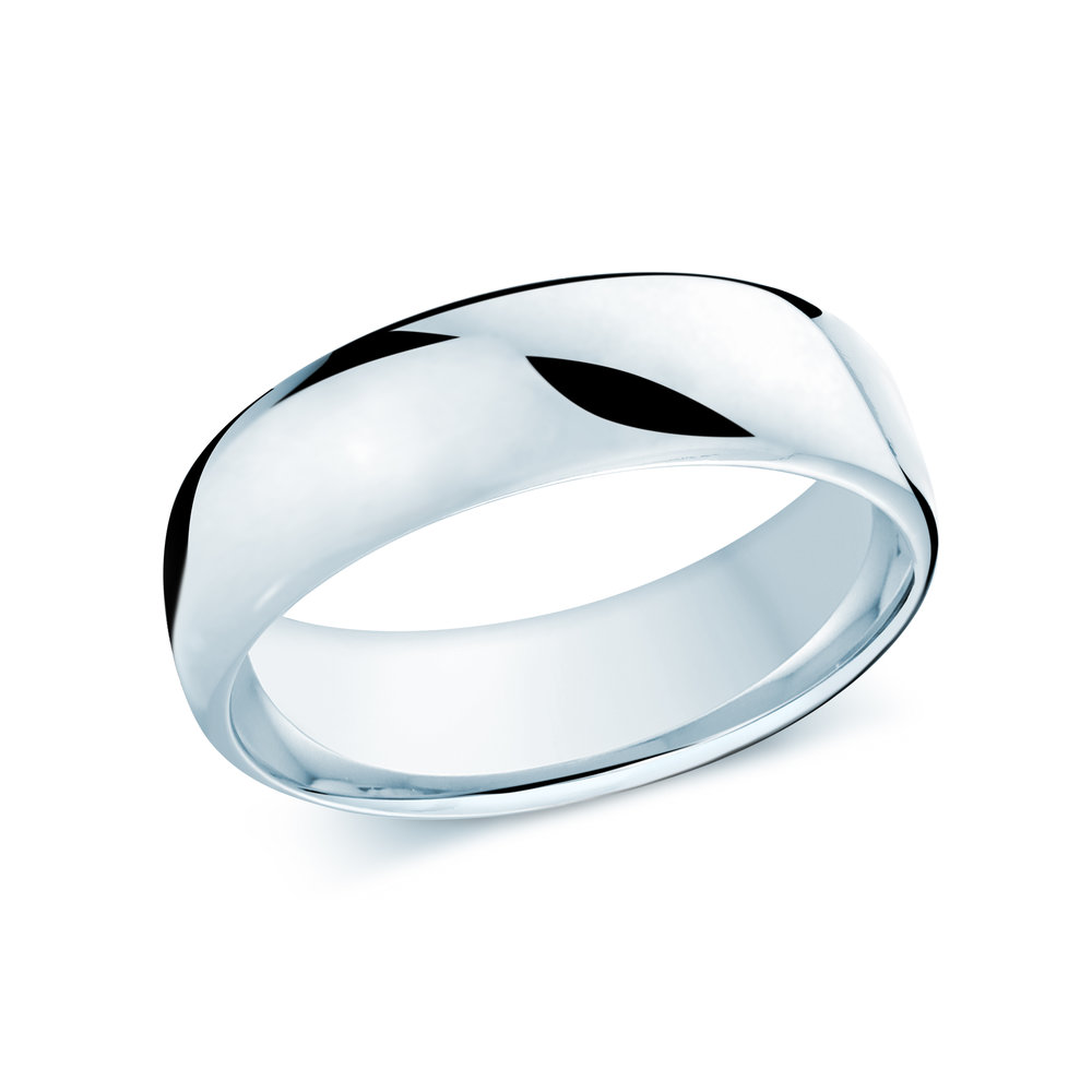 14KT White gold euro fit band 6.5mm size 9