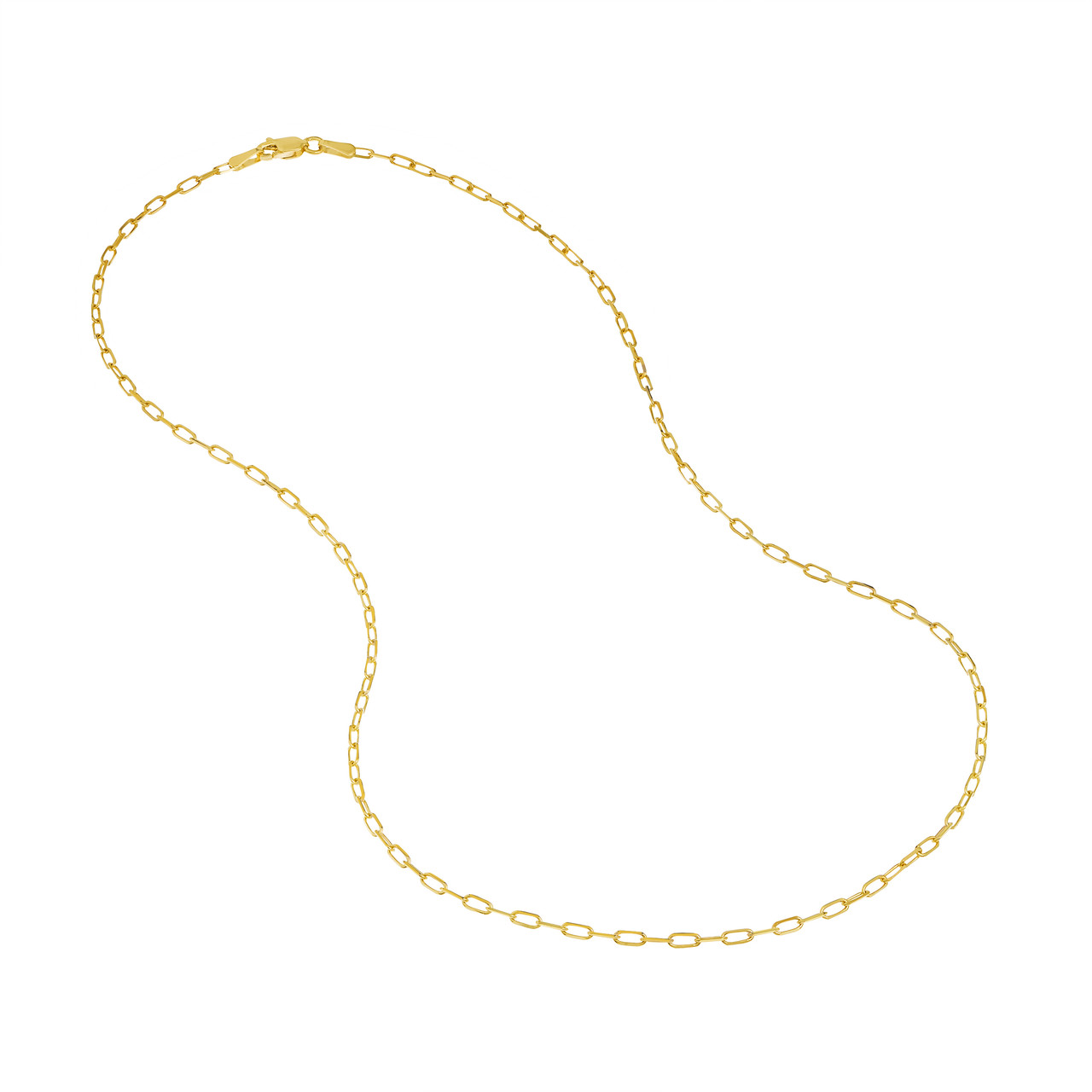 Lady s Yellow 14 Karat Paperclip chain Length 18