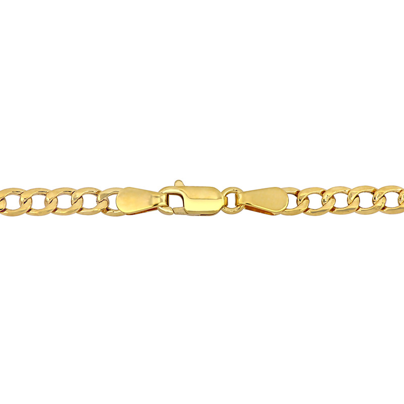 4mm Curb Link Chain Bracelet in 14k Yellow Gold - 7.5 in.
