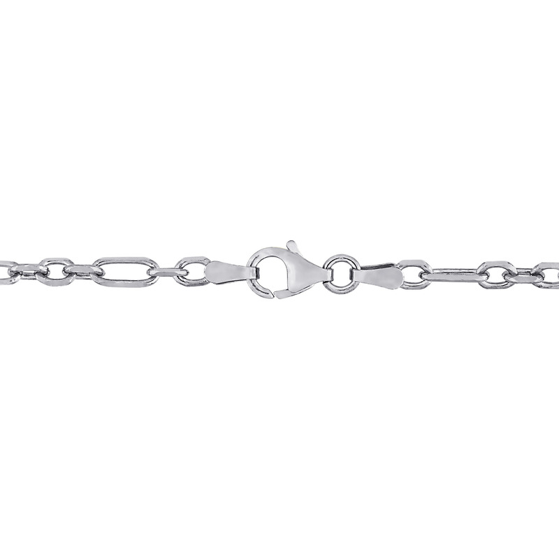 3mm Figaro Rolo Chain Bracelet in Sterling Silver - 7.5 in.