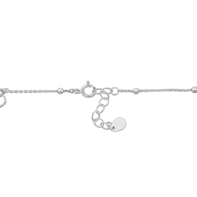 Love Forever Red Enamel Bracelet in Sterling Silver with extender - 8 in.