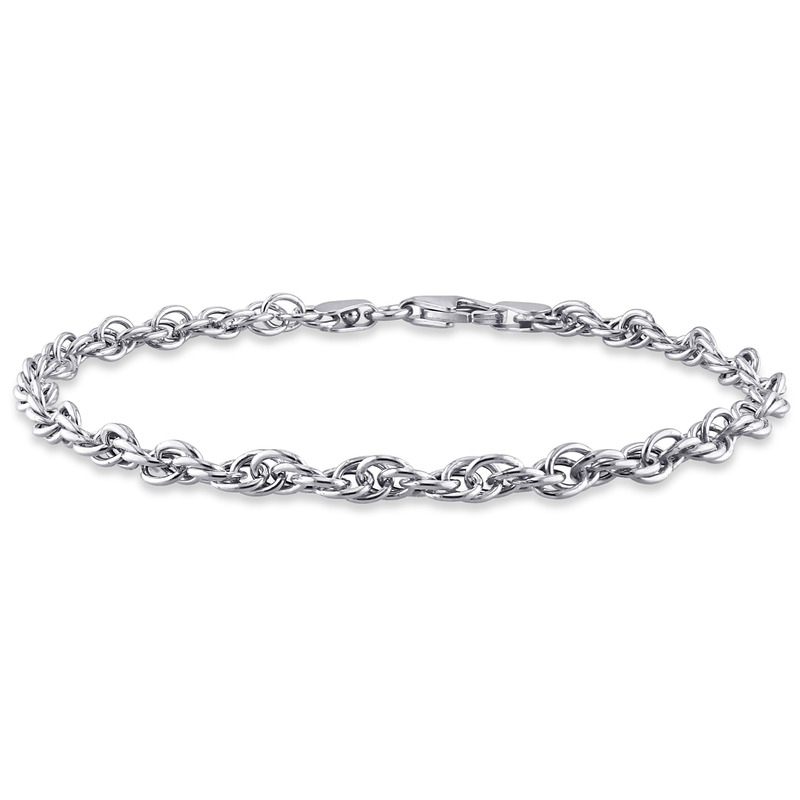 3.7mm Singapore Chain Bracelet in Sterling Silver - 9 in.