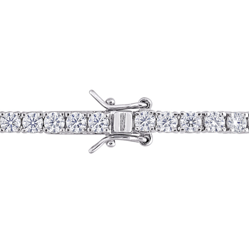 5 1/10 CT DEW Created Moissanite-White Tennis 7 Bracelet in Sterling Silver
