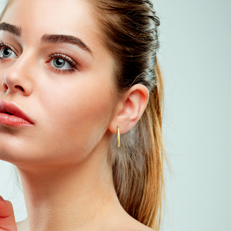 Hoop Earrings in 10k Yellow Gold