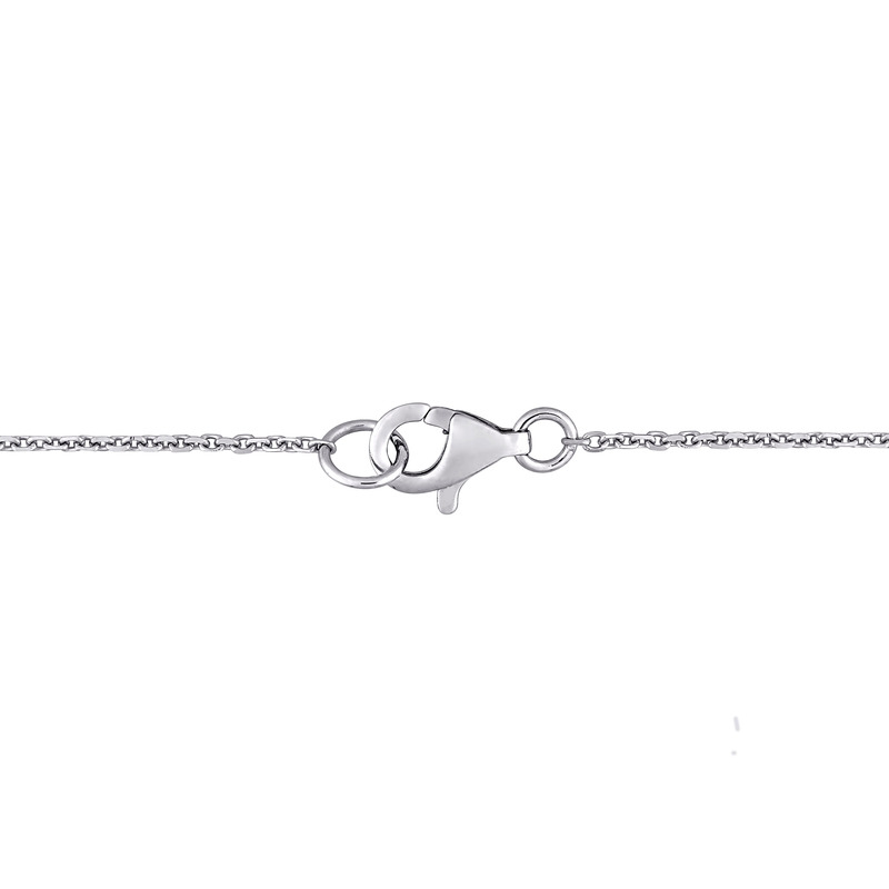 1/3 CT TW Diamond Station Necklace with Chain in 14k White Gold - 18 in