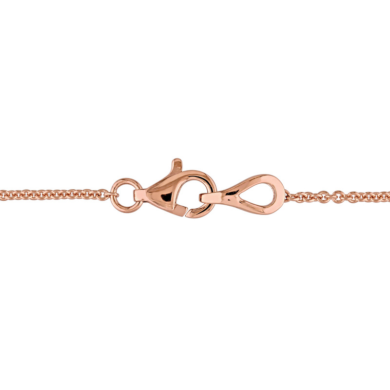 1/3 CT TW Diamond Cluster Necklace in 14k Rose Gold - 16 in