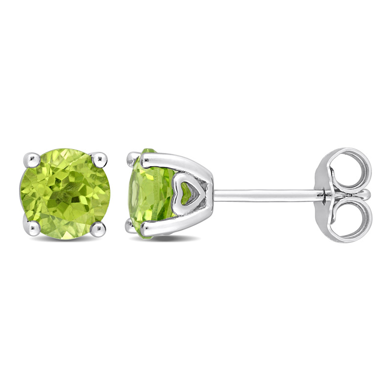 1 1/2 CT TGW Peridot Stud Earrings in Sterling Silver