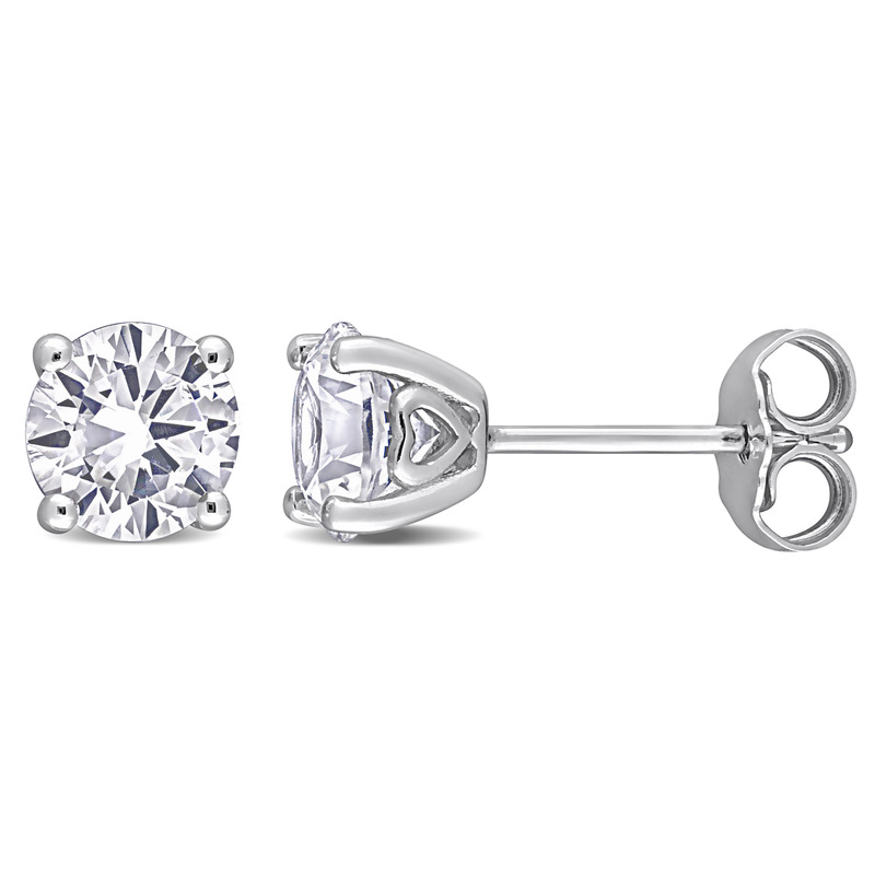 2 CT TGW White Topaz Stud Earrings in Sterling Silver