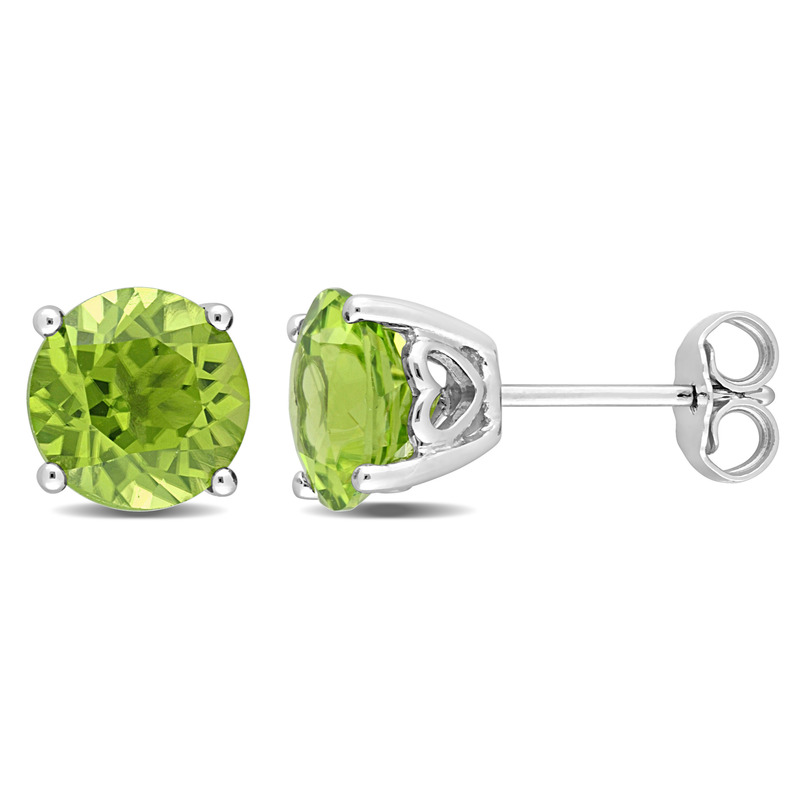 4 CT TGW Peridot Stud Earrings in Sterling Silver 4 CT TGW Peridot Stud Earrings in Sterling Silver