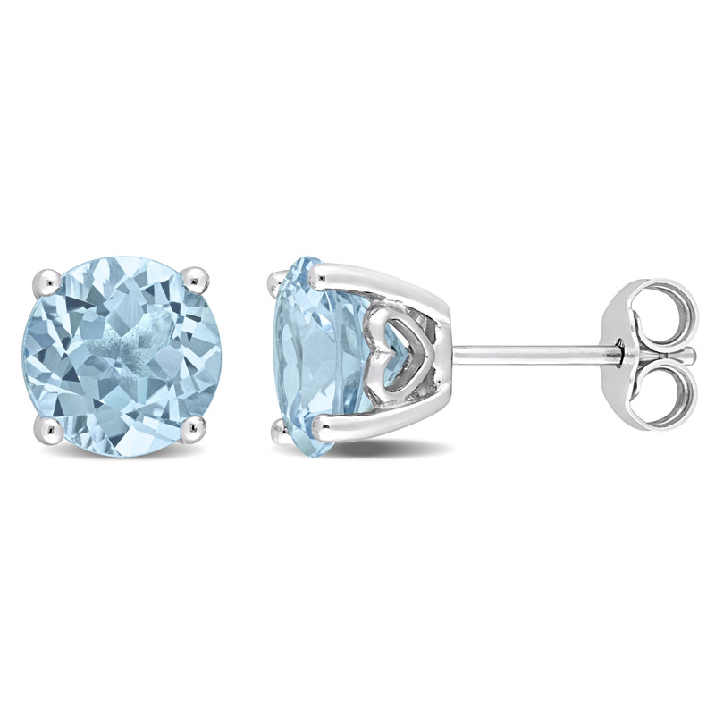 4 3/4 CT TGW Sky Blue Topaz Stud Earrings in Sterling Silver