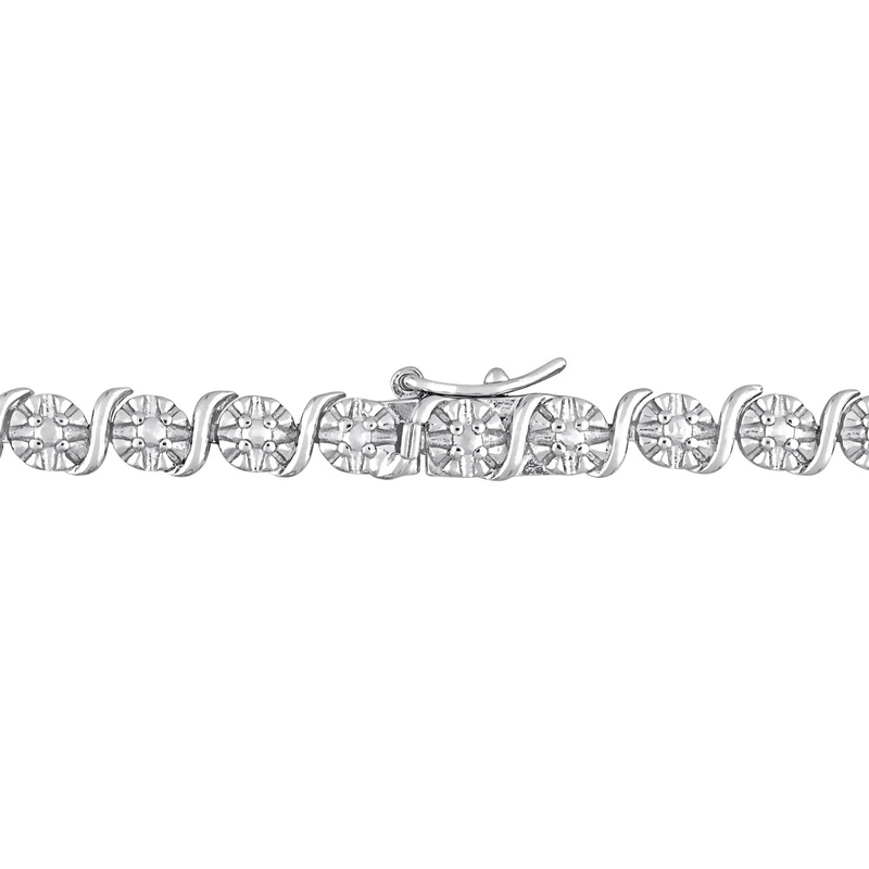1/2 CT TW Diamond Necklace in Sterling Silver - 17 in.