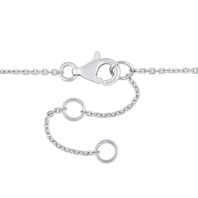 1/4 CT TW Diamond Linear Necklace in 14k White Gold - 17 in + 1.5 in Ext.
