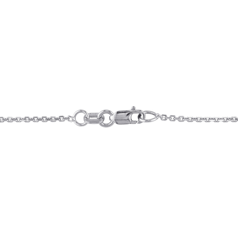 1/2 CT TW Diamond Graduated Necklace in 14k White Gold - 17 in