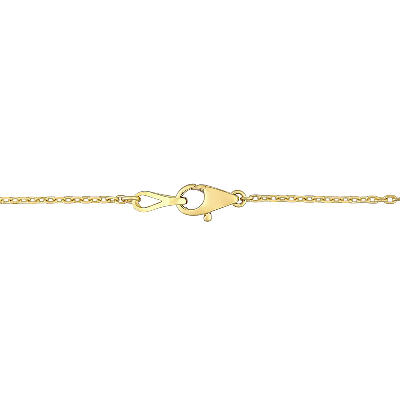 1/4 CT Diamond TW Love 17 Necklace in 14k Yellow Gold