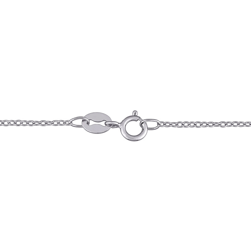 3 3/8 CT TGW Multi-Color Created Sapphire Bar Necklace in Sterling Silver - 18 in.
