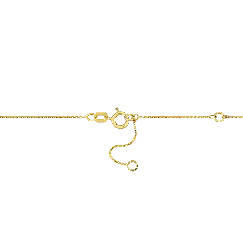 1/6 CT TDW Diamond Station Necklace in 10k Yellow Gold - 16 in.