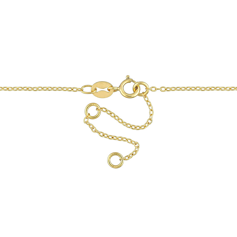 1/3 CT TGW Lab Created Diamond Lariat Earrings and Necklace 2-Piece Set in 18k Yellow Gold Plated Sterling Silver
